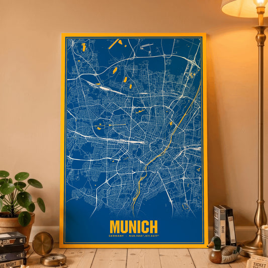 Munich Blockbuster Map Poster