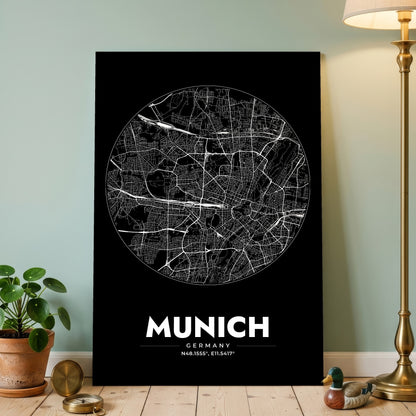 Munich Spot Map Poster