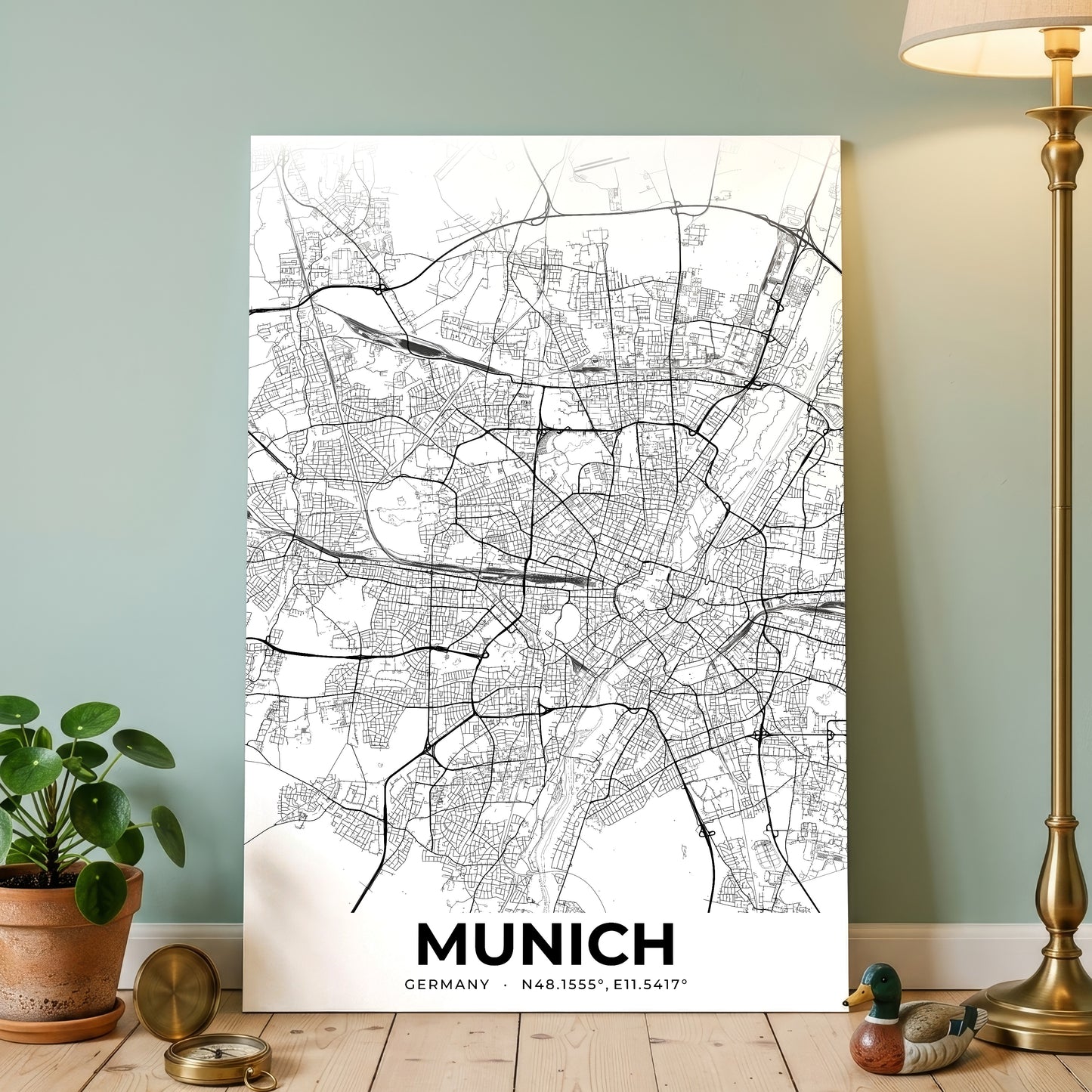 Munich Elegant Map Poster