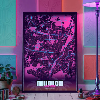 Munich GTA Map Poster
