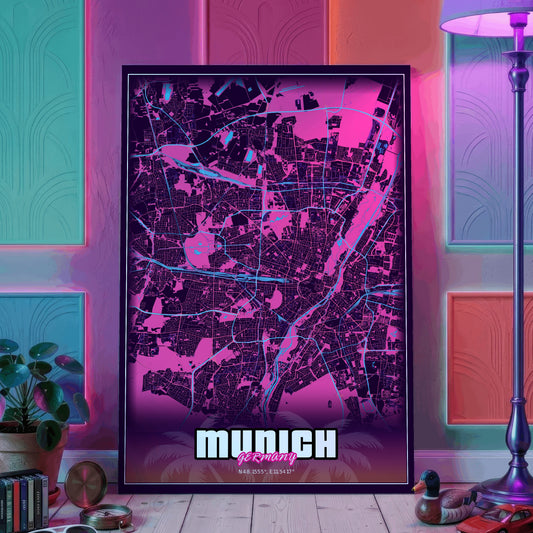 Munich GTA Map Poster
