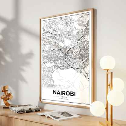 Nairobi Modern Map Poster