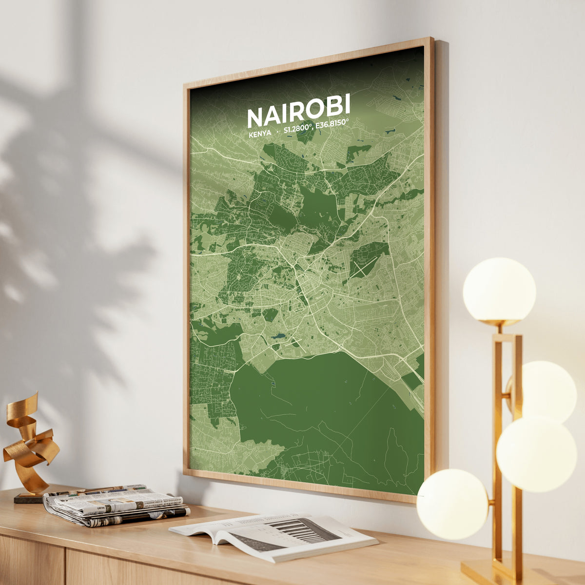 Nairobi Clay Map Poster