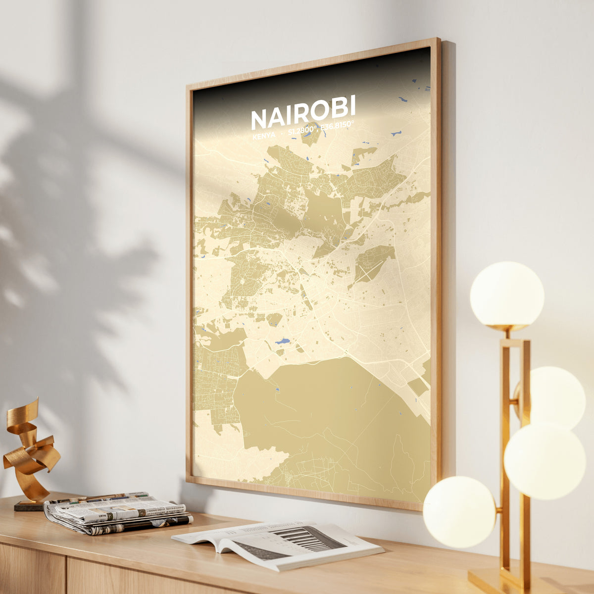 Nairobi Barn Map Poster