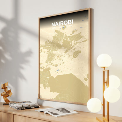 Nairobi Barn Map Poster