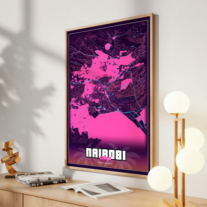 Nairobi GTA Map Poster