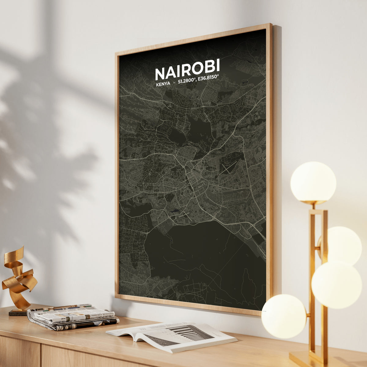 Nairobi Sable Map Poster
