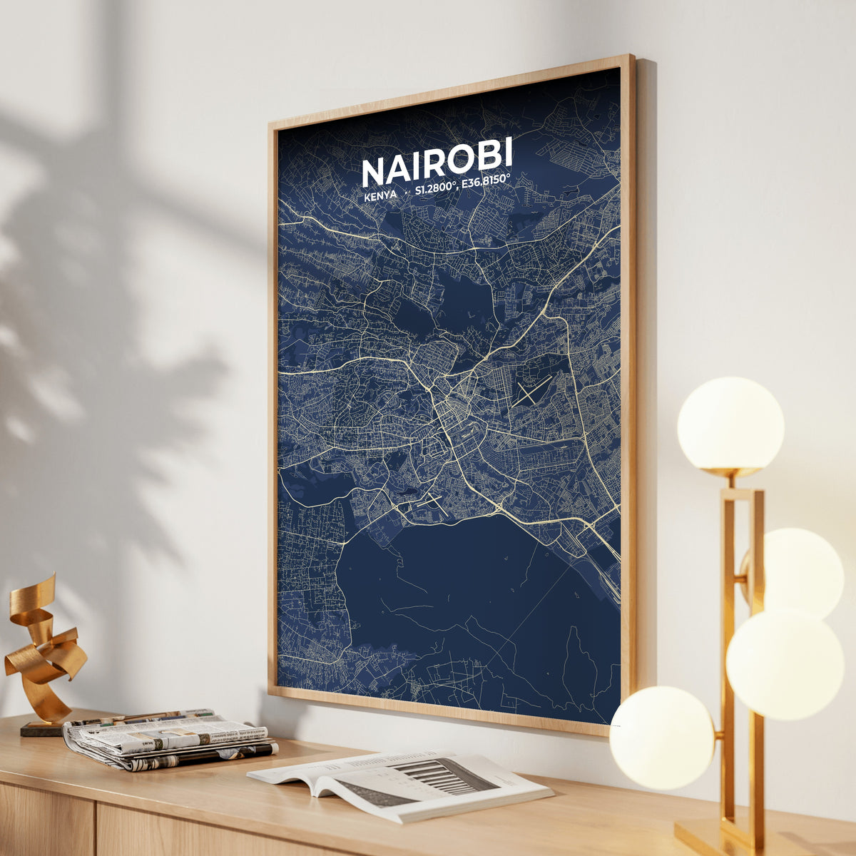 Nairobi Anchor Map Poster