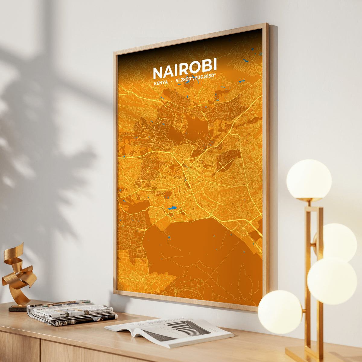 Nairobi Scorch Map Poster