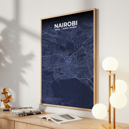 Nairobi Tide Map Poster