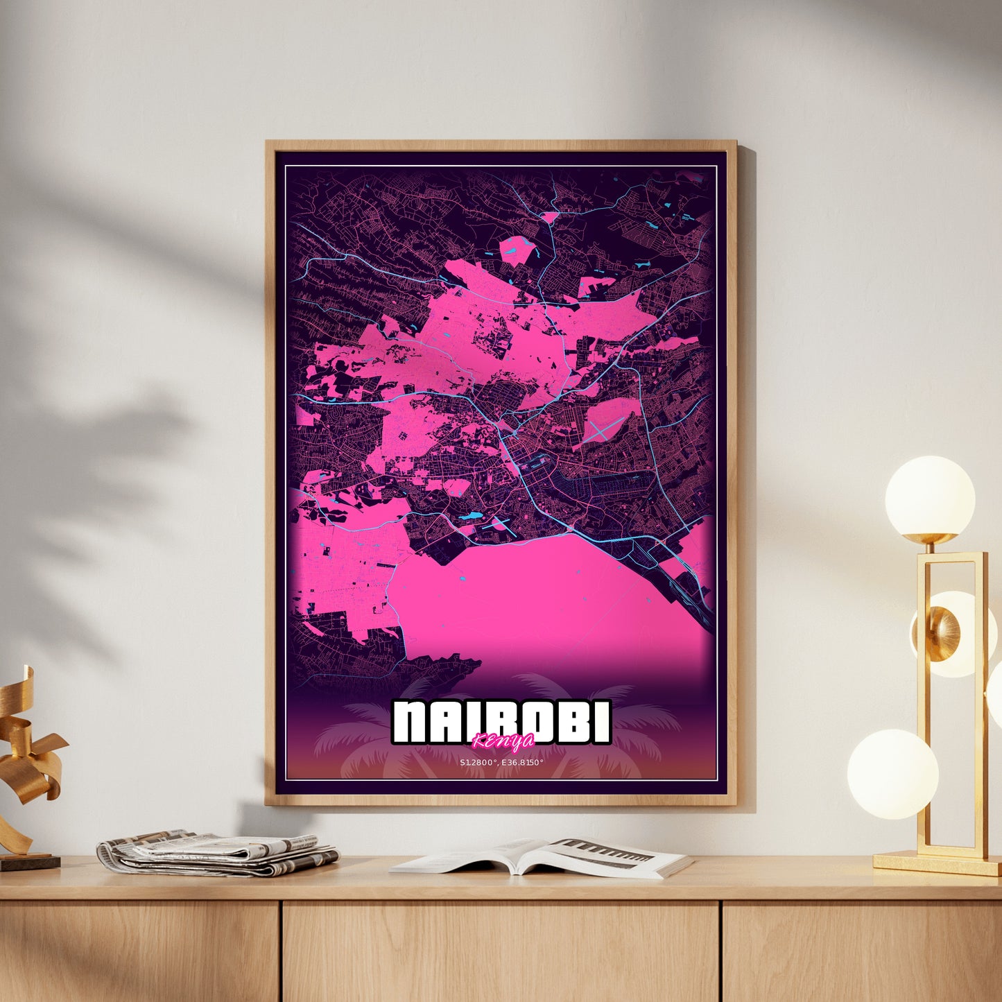 Nairobi GTA Map Poster