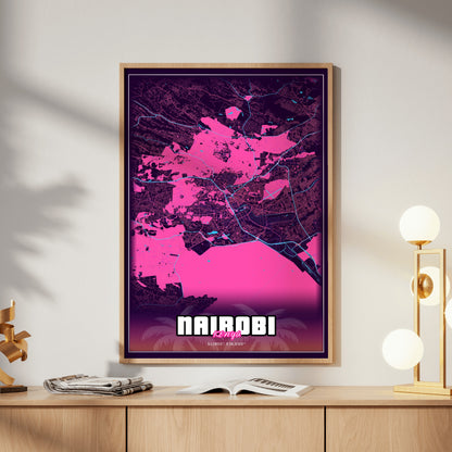 Nairobi GTA Map Poster