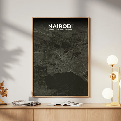 Nairobi Sable Map Poster