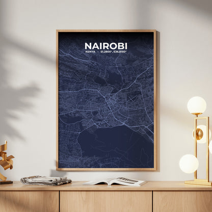 Nairobi Tide Map Poster