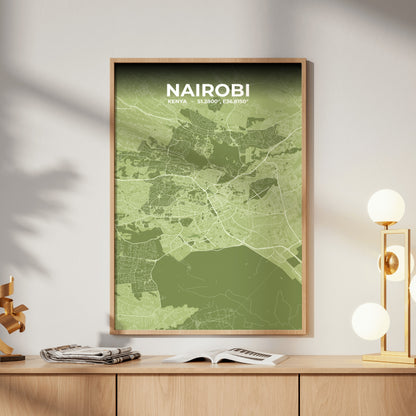 Nairobi Grove Map Poster