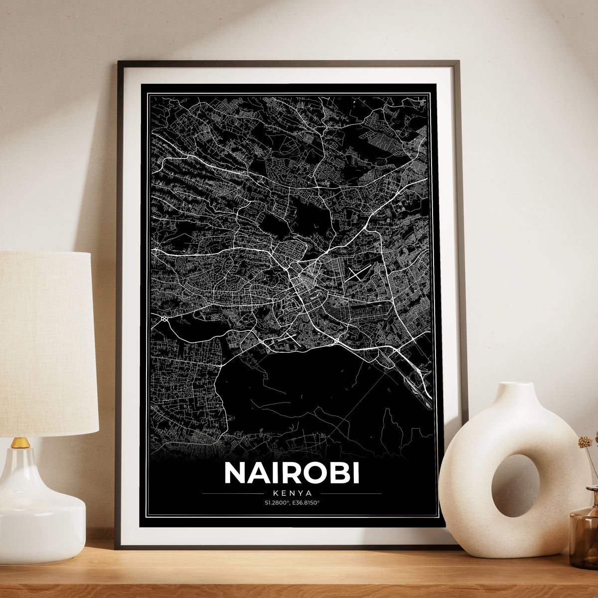 Nairobi Modern Map Poster