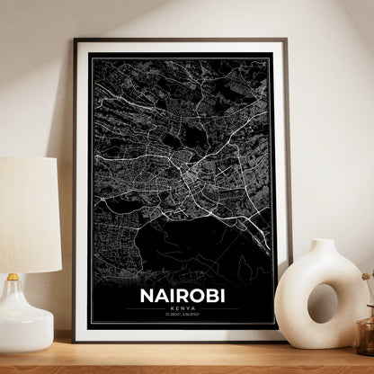 Nairobi Modern Map Poster