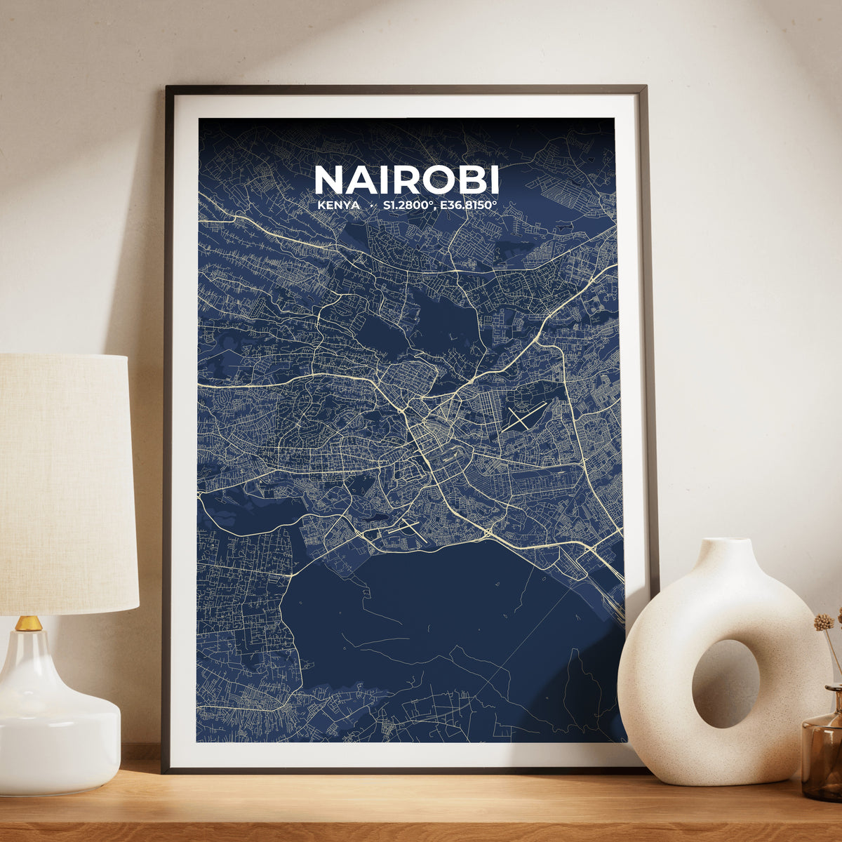 Nairobi Anchor Map Poster