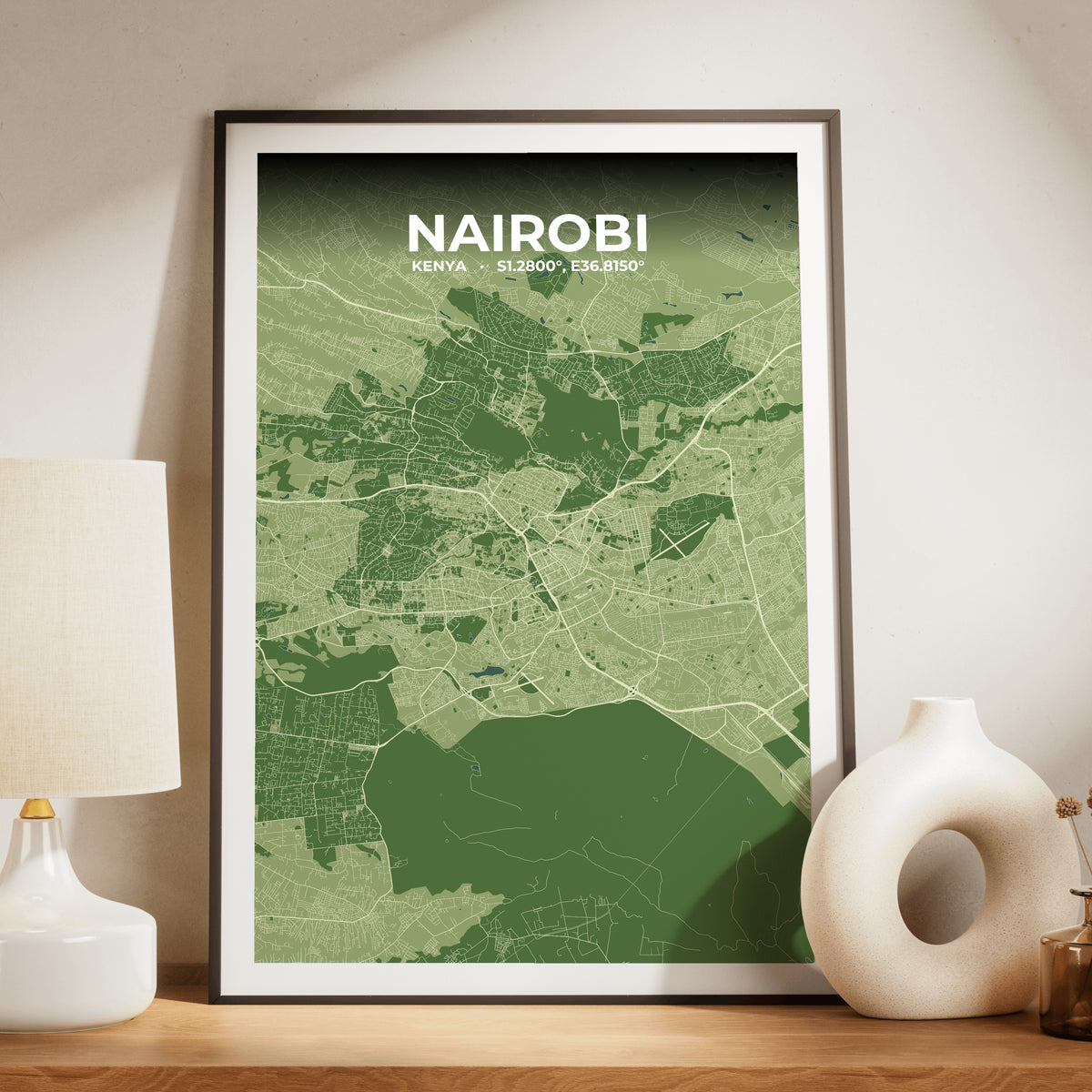 Nairobi Clay Map Poster