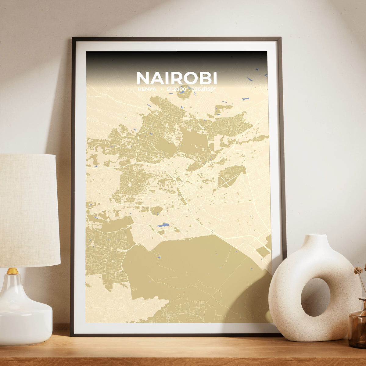 Nairobi Barn Map Poster