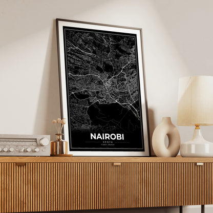 Nairobi Modern Map Poster