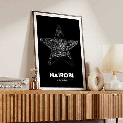 Nairobi Star Map Poster