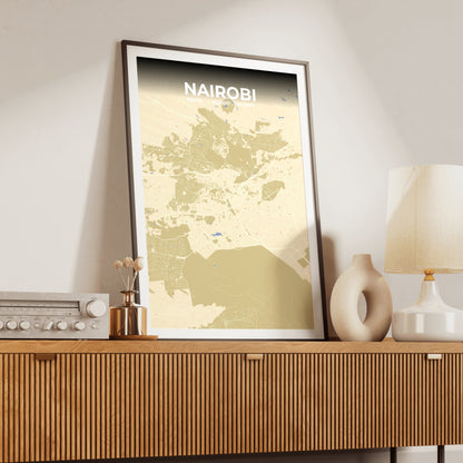 Nairobi Barn Map Poster
