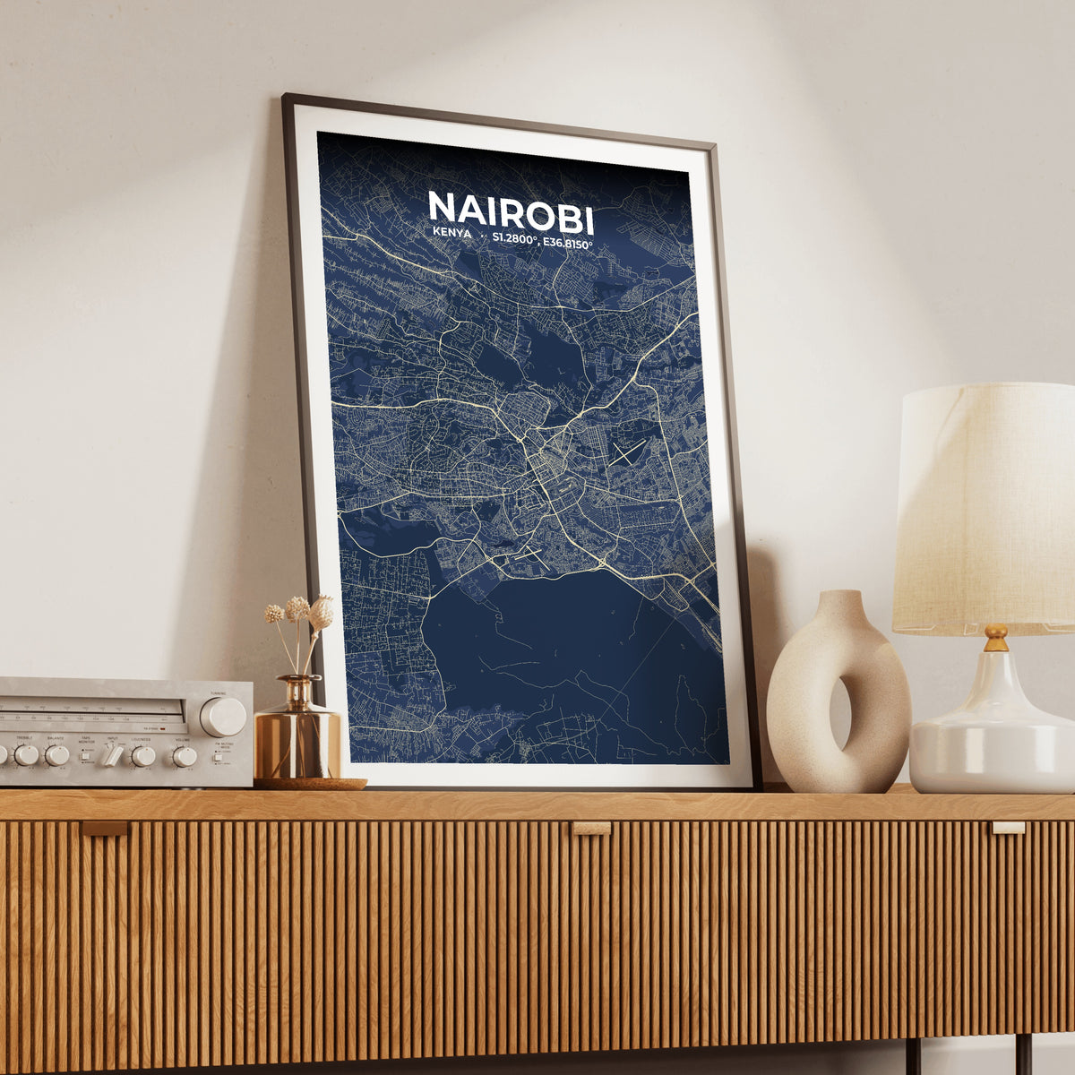 Nairobi Anchor Map Poster