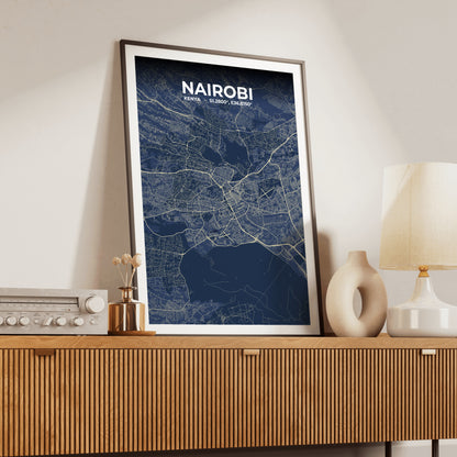 Nairobi Anchor Map Poster