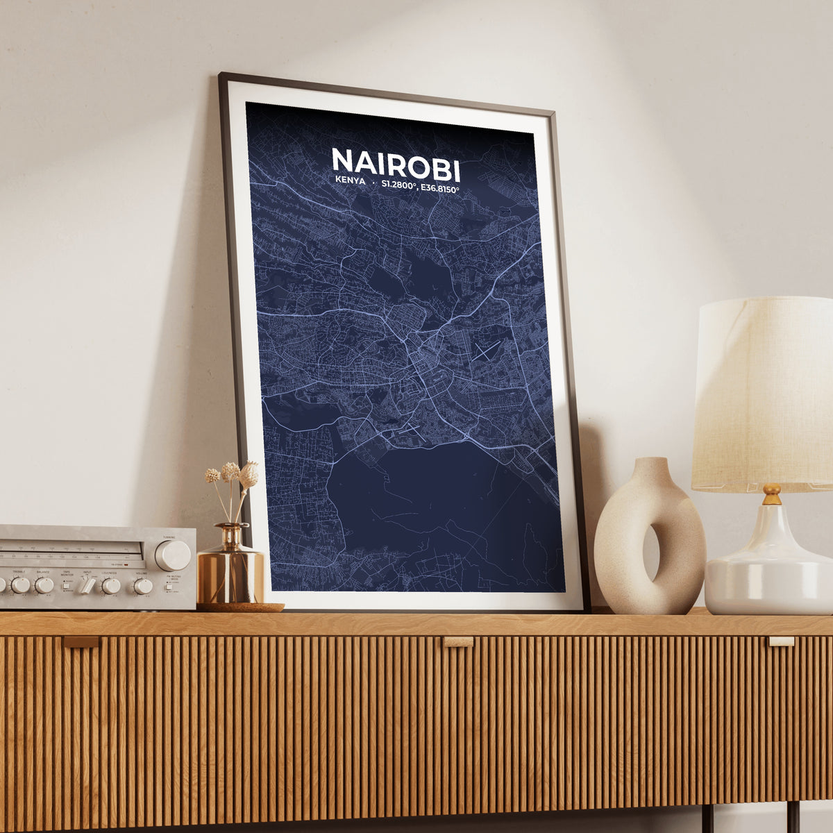 Nairobi Tide Map Poster