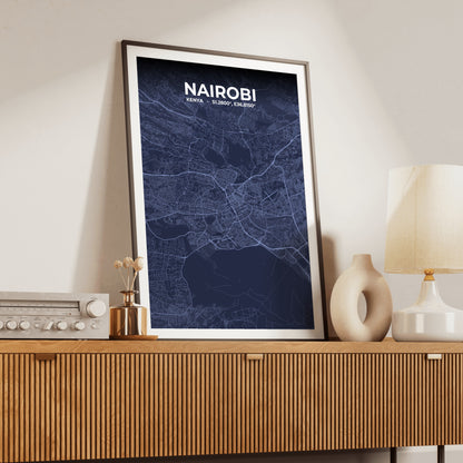 Nairobi Tide Map Poster
