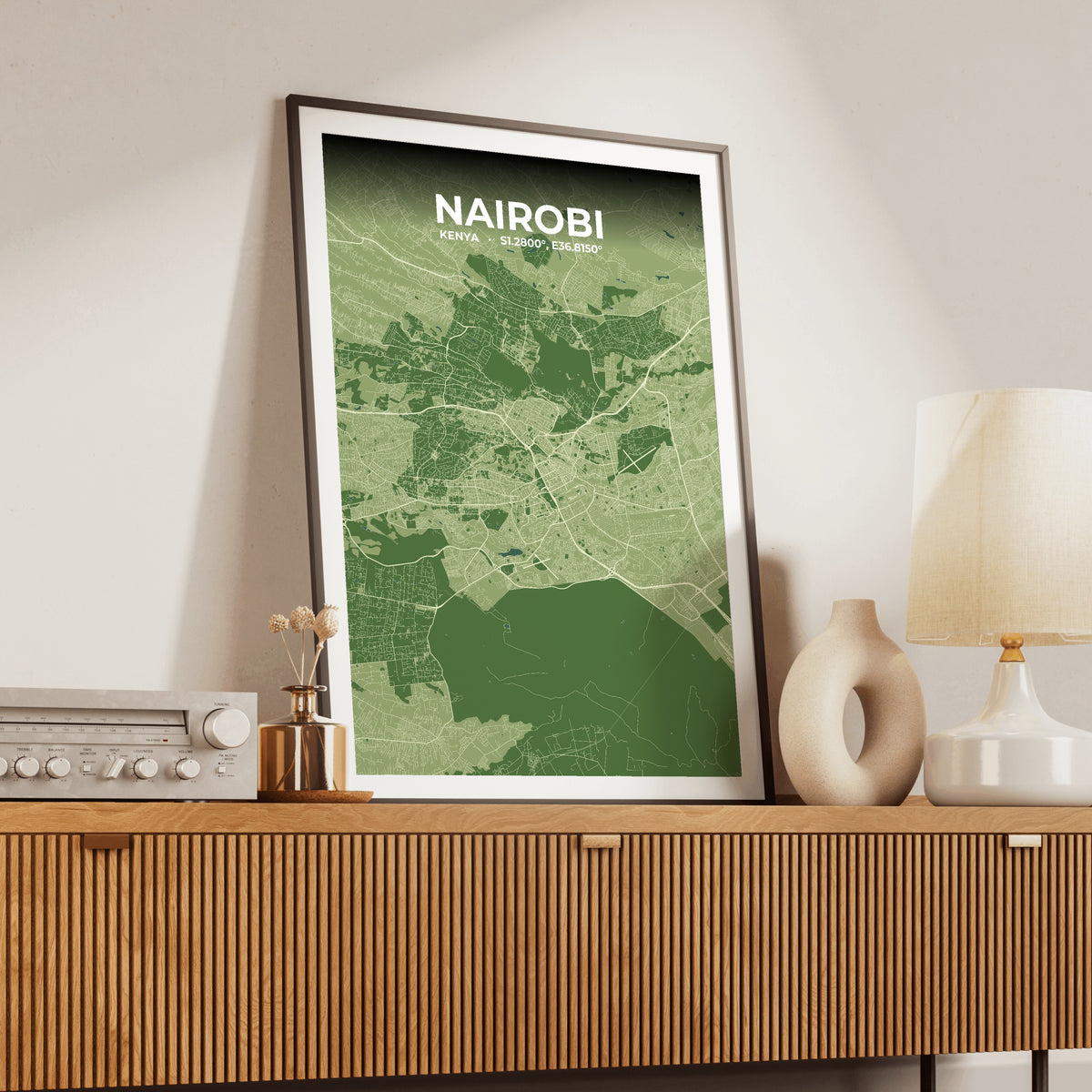 Nairobi Clay Map Poster