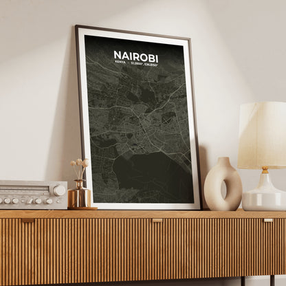Nairobi Sable Map Poster