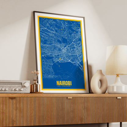 Nairobi Blockbuster Map Poster