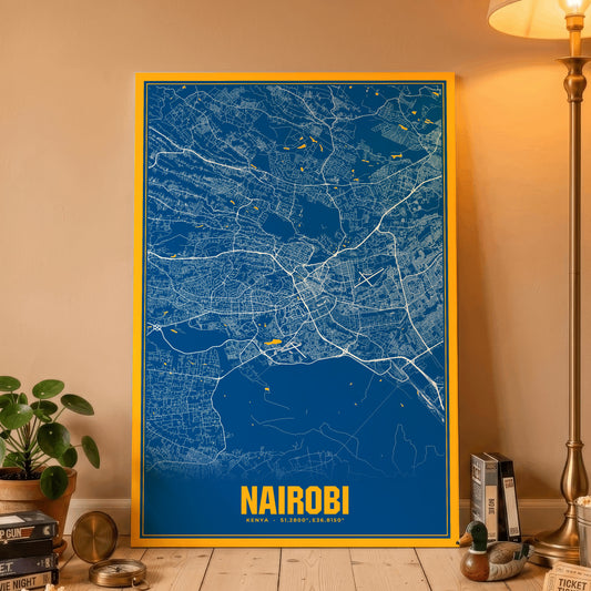 Nairobi Blockbuster Map Poster