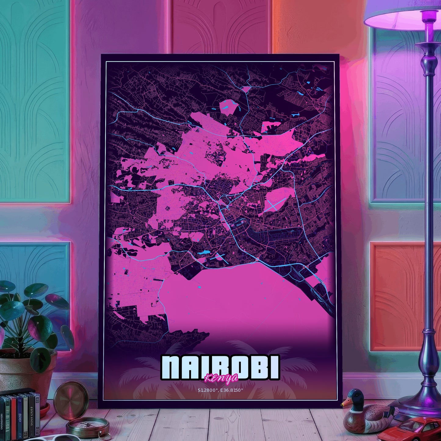 Nairobi GTA Map Poster