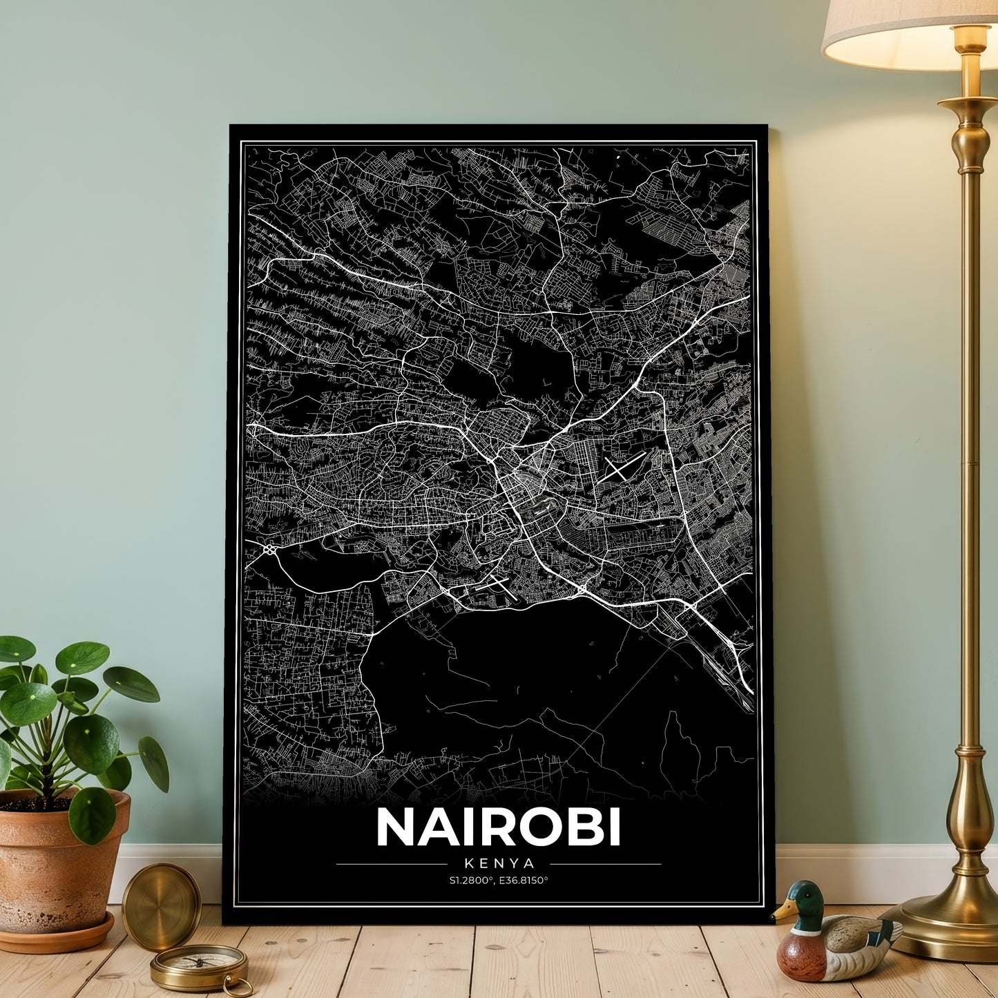 Nairobi Modern Map Poster