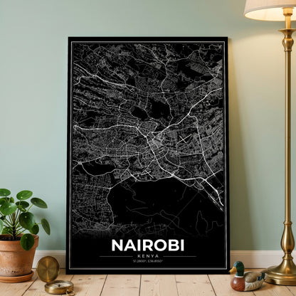 Nairobi Modern Map Poster