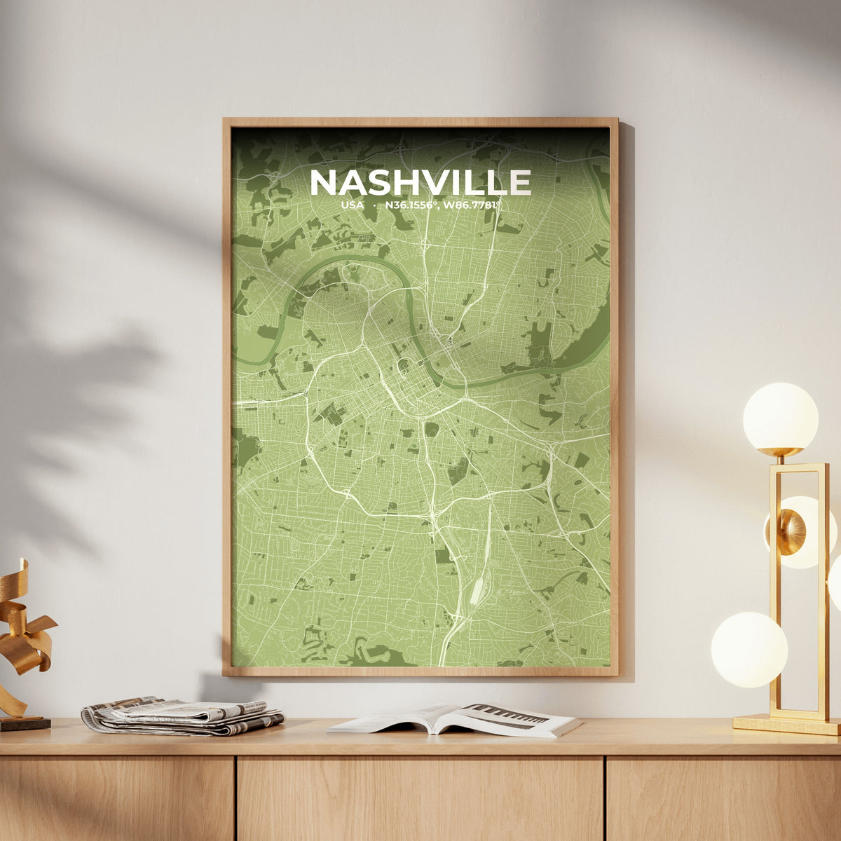 Nashville Grove Map Poster