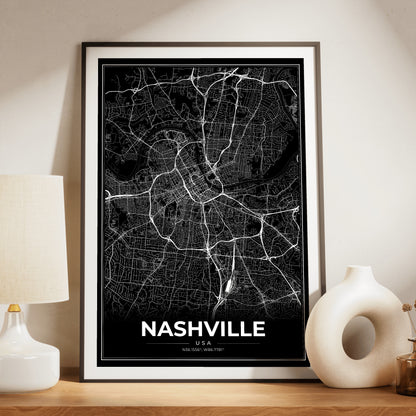 Nashville Modern Map Poster