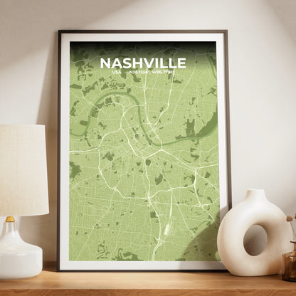 Nashville Grove Map Poster