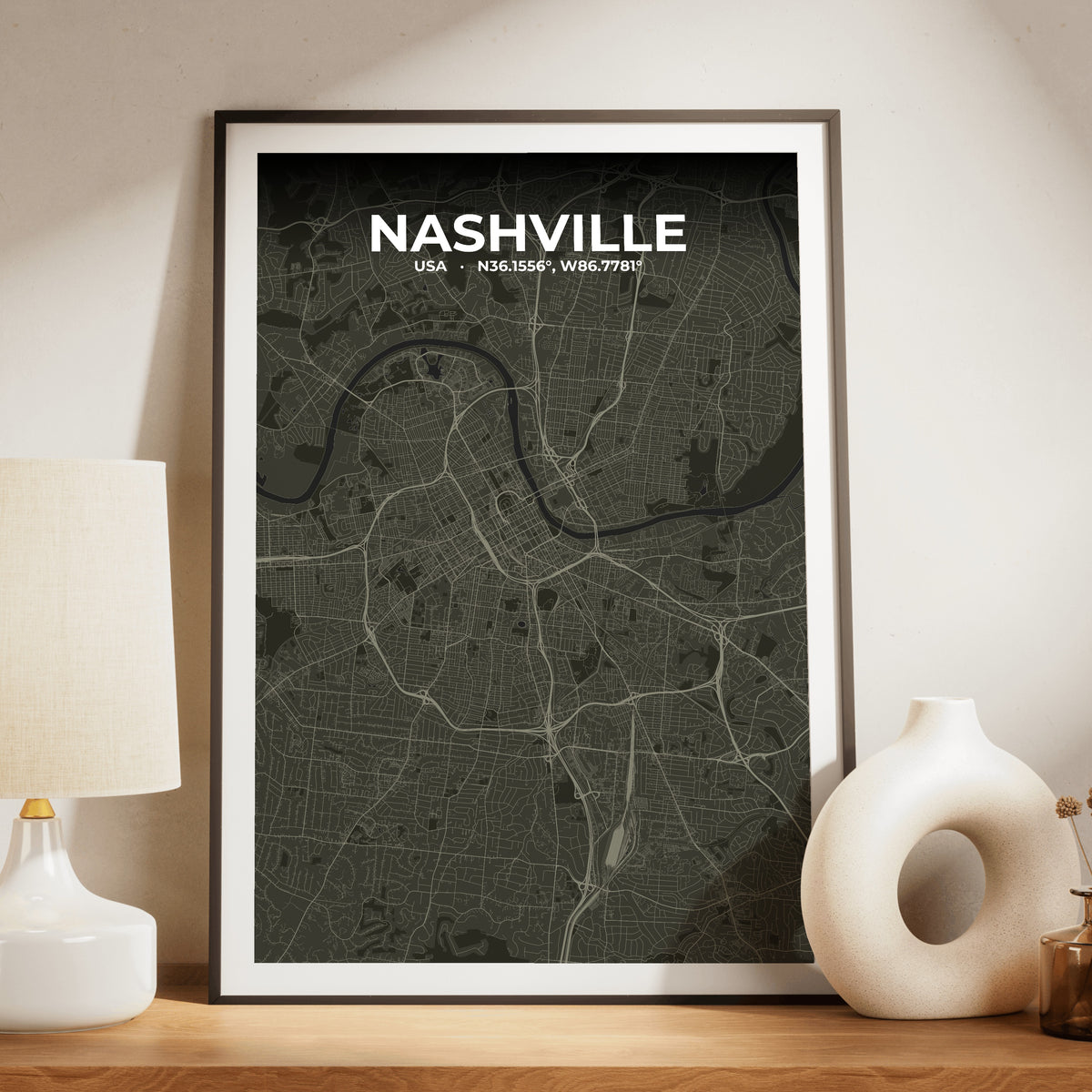 Nashville Sable Map Poster
