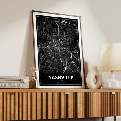 Nashville Modern Map Poster