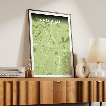 Nashville Grove Map Poster