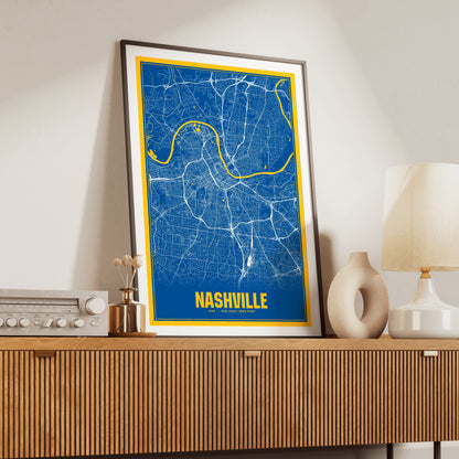 Nashville Blockbuster Map Poster