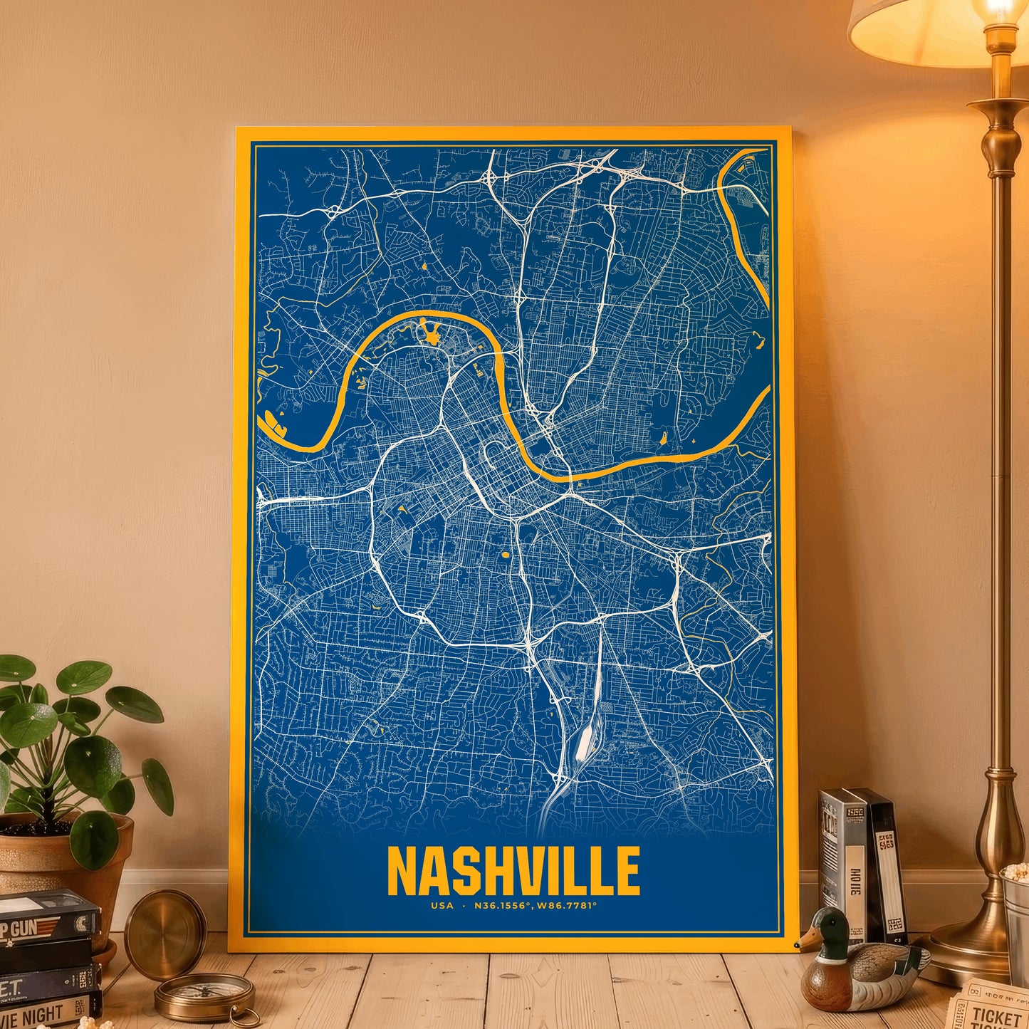 Nashville Blockbuster Map Poster