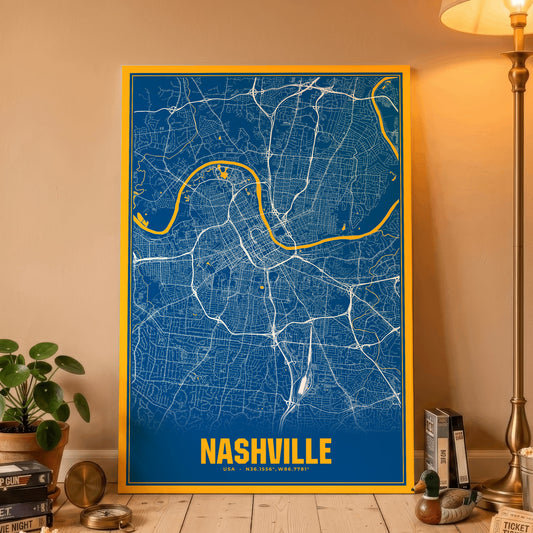 Nashville Blockbuster Map Poster