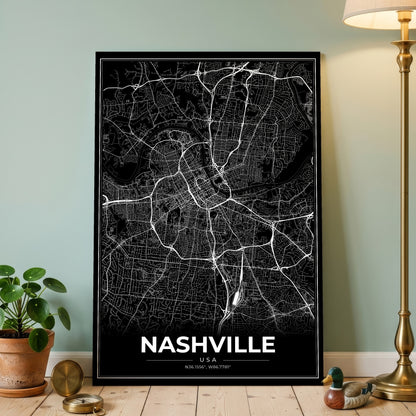 Nashville Modern Map Poster