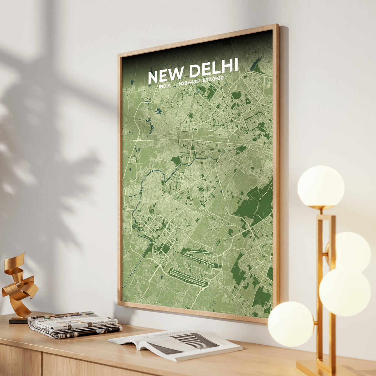 New Delhi Clay Map Poster