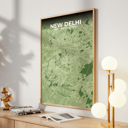 New Delhi Clay Map Poster